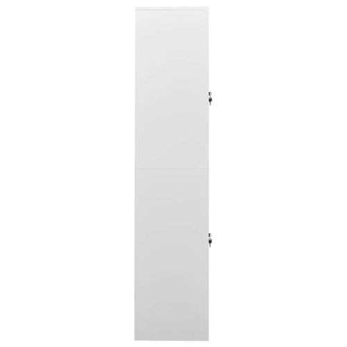 Armoire de bureau Gris clair 90x40x180 cm Acier 4 - Photo n°3; ?>