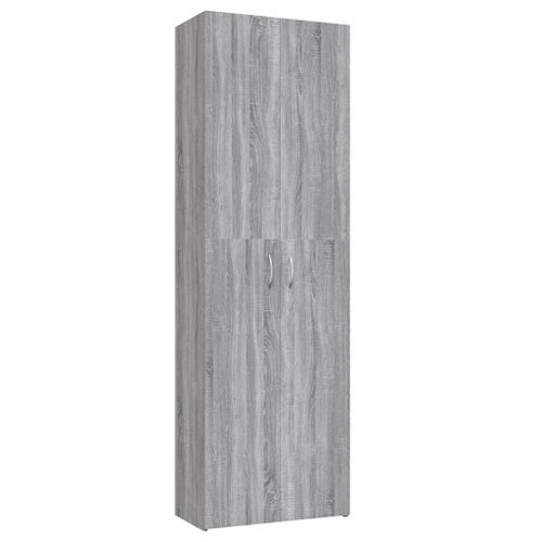 Armoire de bureau Sonoma gris 60x32x190 cm Bois d'ingénierie - Photo n°2; ?>