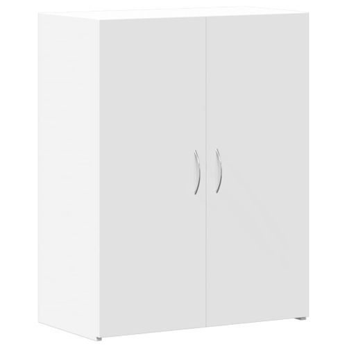 Armoire de classement blanc 60x32x77,5 cm bois d'ingénierie - Photo n°2; ?>