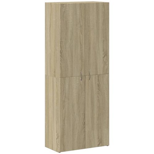 Armoire de classement chêne sonoma 60x32x153 cm bois ingénierie - Photo n°2; ?>