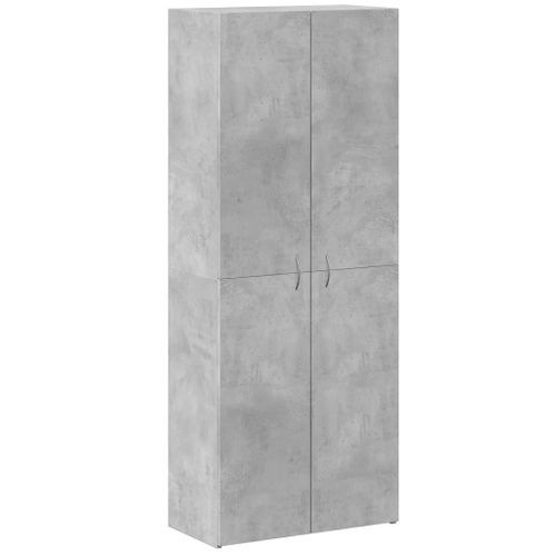 Armoire de classement gris béton 60x32x153 cm bois d'ingénierie - Photo n°2; ?>