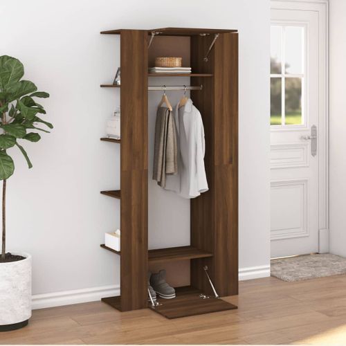 Armoire de couloir Chêne marron 97,5x37x99 cm Bois d'ingénierie - Photo n°3; ?>