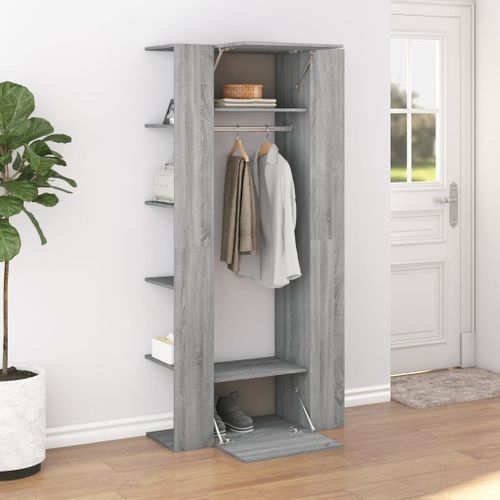 Armoire de couloir Sonoma gris 97,5x37x99 cm Bois d'ingénierie - Photo n°3; ?>