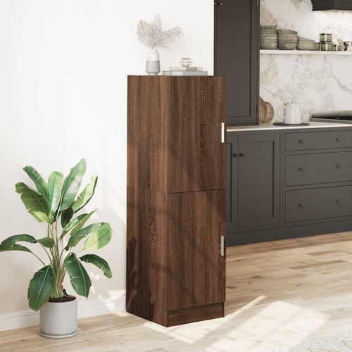 Armoire de cuisine chêne marron 38x41,5x131,5cm bois ingénierie - Photo n°3; ?>