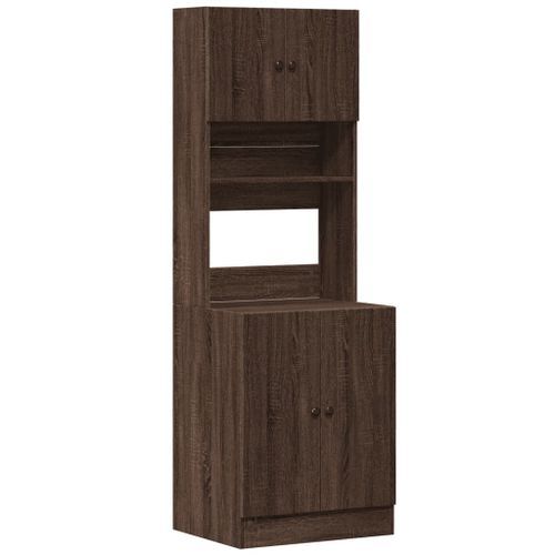 Armoire de cuisine chêne marron 60x50x180 cm bois d’ingénierie - Photo n°2; ?>