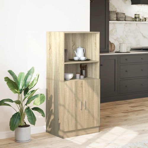 Armoire de cuisine chêne sonoma 57x41,5x131,5cm bois ingénierie - Photo n°3; ?>