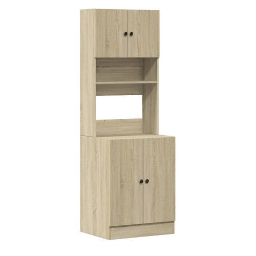 Armoire de cuisine chêne sonoma 60x50x180 cm bois d'ingénierie - Photo n°2; ?>