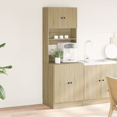 Armoire de cuisine chêne sonoma 60x50x180 cm bois d'ingénierie - Photo n°3; ?>