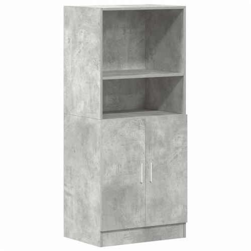 Armoire de cuisine gris béton 57x41,5x131,5 cm bois ingénierie - Photo n°2; ?>