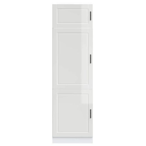 Armoire de cuisine Porto blanc brillant bois d'ingénierie - Photo n°3; ?>