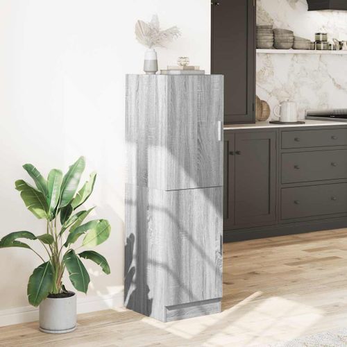 Armoire de cuisine sonoma gris 38x41,5x131,5 cm bois ingénierie - Photo n°3; ?>