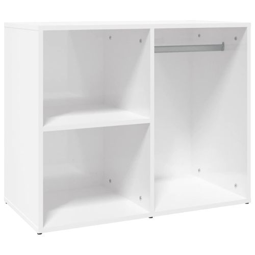 Armoire de dressing Blanc brillant 80x40x65cm Bois d'ingénierie - Photo n°2; ?>