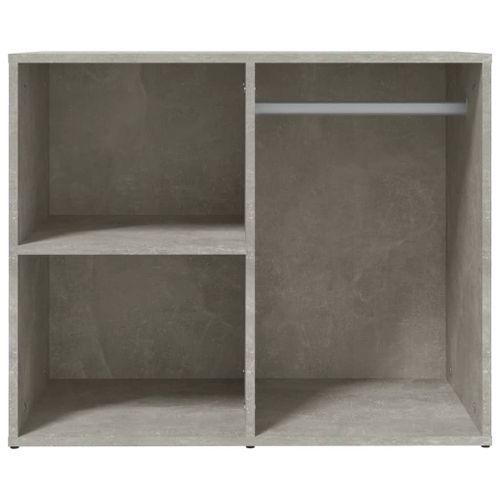 Armoire de dressing Gris béton 80x40x65 cm Bois d'ingénierie - Photo n°3; ?>