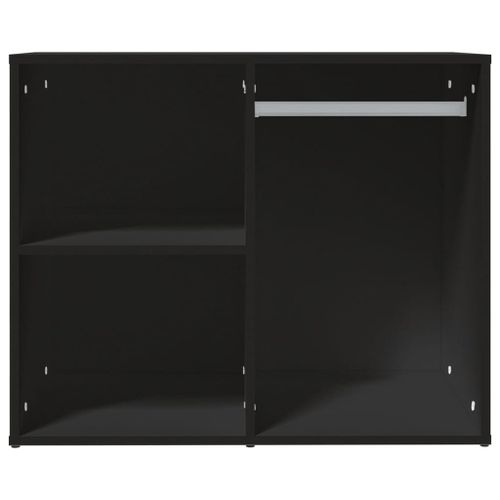 Armoire de dressing noir 80x40x65 cm bois d'ingénierie - Photo n°3; ?>