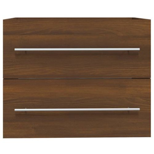 Armoire de lavabo Chêne marron 60x38,5x48 cm Bois d'ingénierie - Photo n°3; ?>