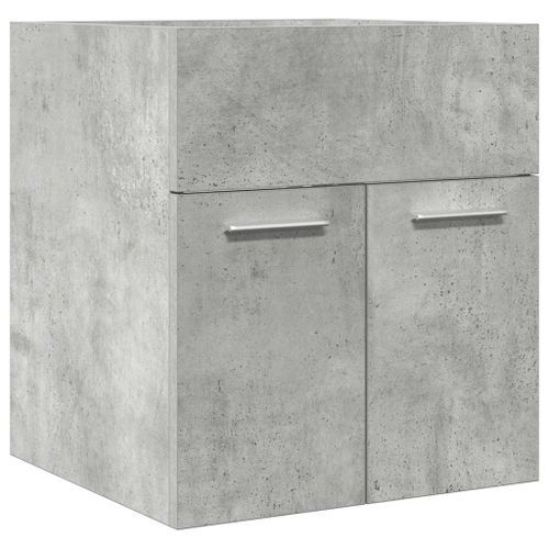 Armoire de lavabo de salle de bain gris béton 41x38,5x46 cm - Photo n°2; ?>