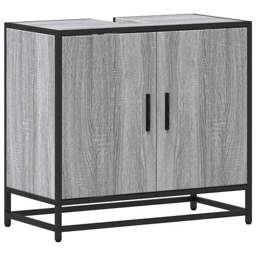 Armoire de lavabo de salle de bain sonoma gris 65x33x60 cm - Photo n°2; ?>