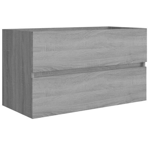 Armoire de lavabo Sonoma gris 80x38,5x45 cm Bois d'ingénierie - Photo n°2; ?>