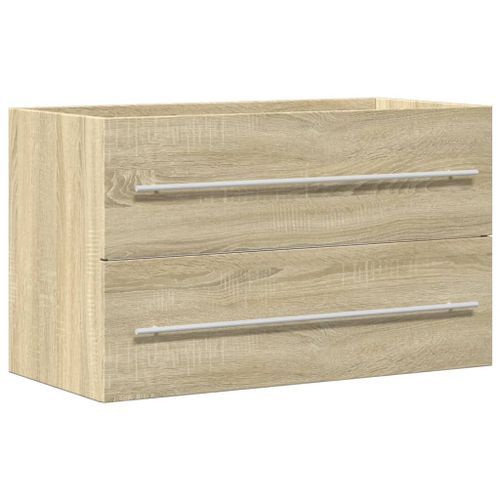 Armoire de lavabo vieux bois 80x38,5x48 cm bois d'ingénierie - Photo n°2; ?>