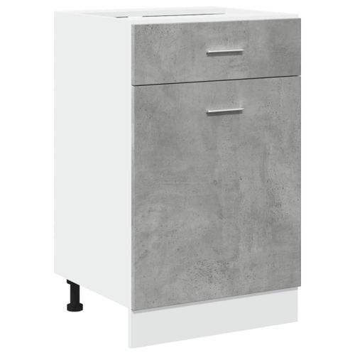 Armoire de plancher à tiroir Gris béton 50x46x81,5 cm - Photo n°2; ?>