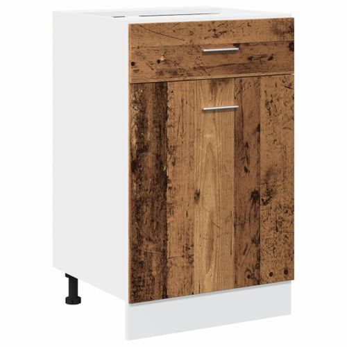 Armoire de plancher à tiroir vieux bois 50x46x81,5 cm - Photo n°2; ?>