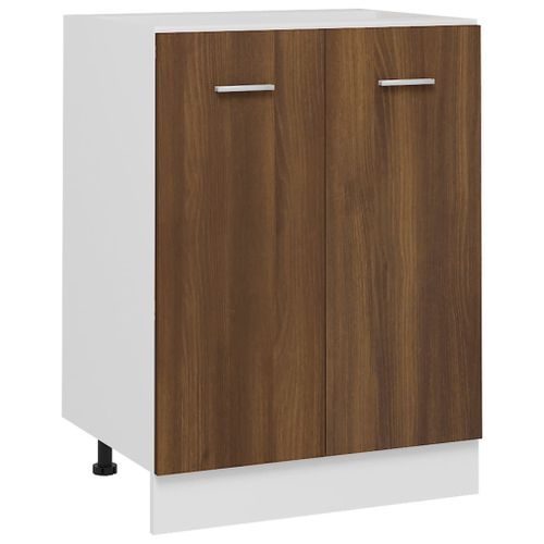 Armoire de plancher Chêne marron 60x46x81,5cm Bois d'ingénierie - Photo n°2; ?>