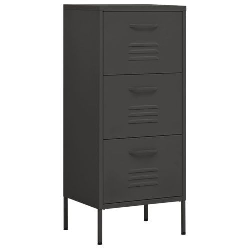 Armoire de rangement Anthracite 42,5x35x101,5 cm Acier - Photo n°2; ?>