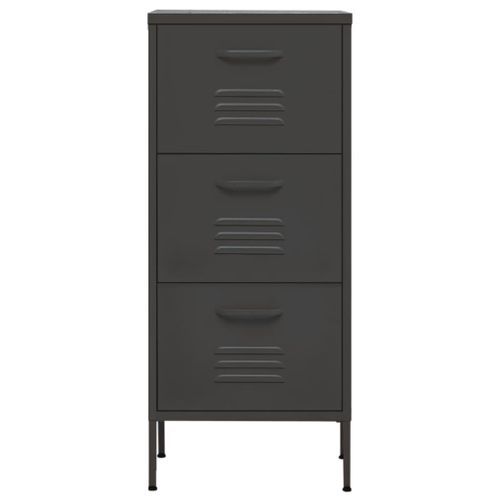 Armoire de rangement Anthracite 42,5x35x101,5 cm Acier - Photo n°3; ?>