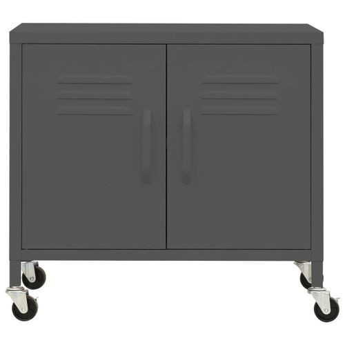 Armoire de rangement Anthracite 60x35x49 cm Acier - Photo n°3; ?>