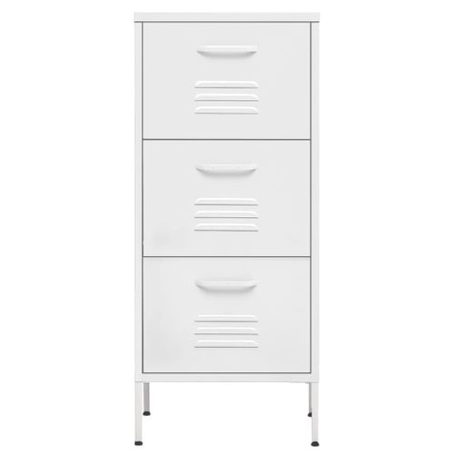 Armoire de rangement Blanc 42,5x35x101,5 cm Acier - Photo n°3; ?>