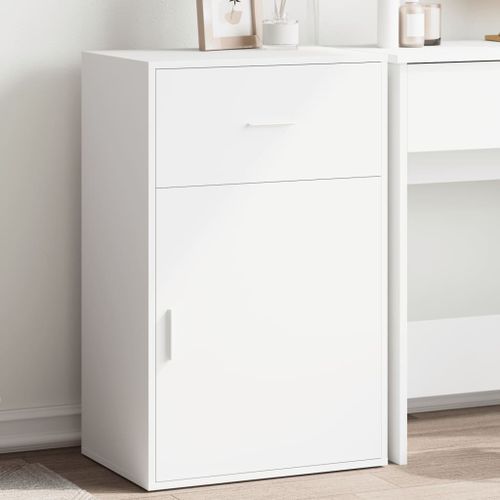 Armoire de rangement blanc 56,5x39x90 cm bois d'ingénierie - Photo n°2; ?>