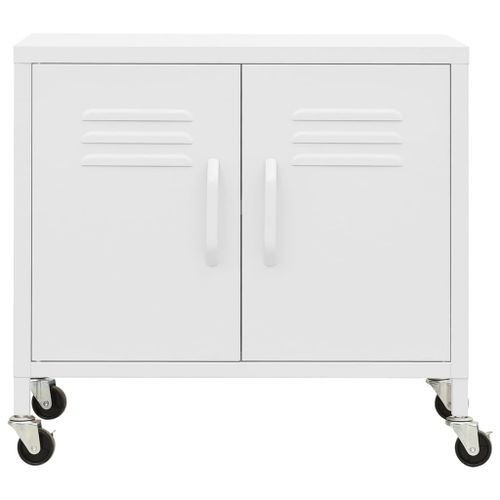 Armoire de rangement Blanc 60x35x56 cm Acier - Photo n°3; ?>