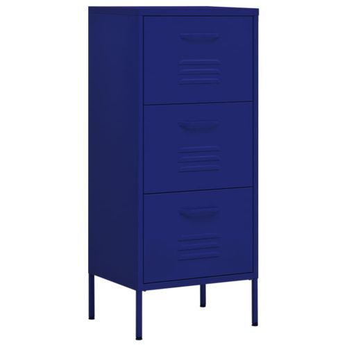 Armoire de rangement Bleu marine 42,5x35x101,5 cm Acier - Photo n°2; ?>