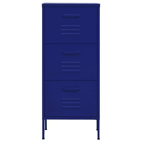 Armoire de rangement Bleu marine 42,5x35x101,5 cm Acier - Photo n°3; ?>