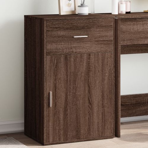 Armoire de rangement chêne marron 56,5x39x90 cm bois ingénierie - Photo n°2; ?>