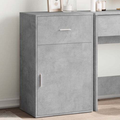 Armoire de rangement gris béton 56,5x39x90 cm bois d'ingénierie - Photo n°2; ?>