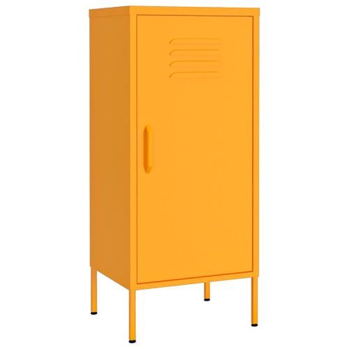 Armoire de rangement Jaune moutarde 42,5x35x101,5 cm Acier - Photo n°2; ?>