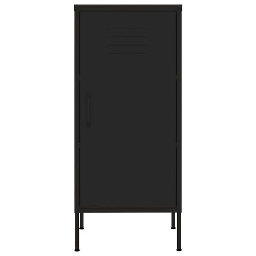 Armoire de rangement Noir 42,5x35x101,5 cm Acier - Photo n°3; ?>