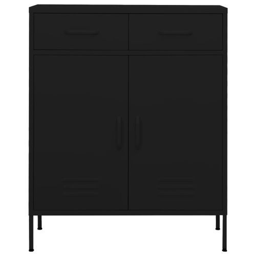 Armoire de rangement Noir 80x35x101,5 cm Acier - Photo n°2; ?>