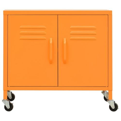 Armoire de rangement Orange 60x35x49 cm Acier - Photo n°2; ?>