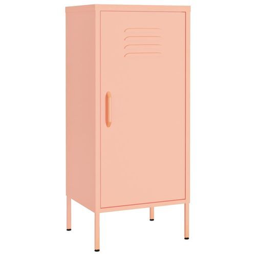 Armoire de rangement Rose 42,5x35x101,5 cm Acier - Photo n°2; ?>