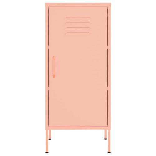 Armoire de rangement Rose 42,5x35x101,5 cm Acier - Photo n°3; ?>