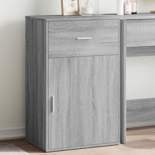 Armoire de rangement sonoma gris 56,5x39x90 cm bois ingénierie - Photo n°2; ?>