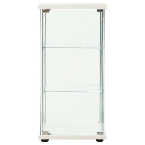 Armoire de rangement Verre trempé Blanc - Photo n°2; ?>