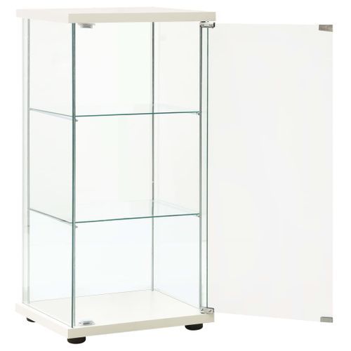 Armoire de rangement Verre trempé Blanc - Photo n°3; ?>