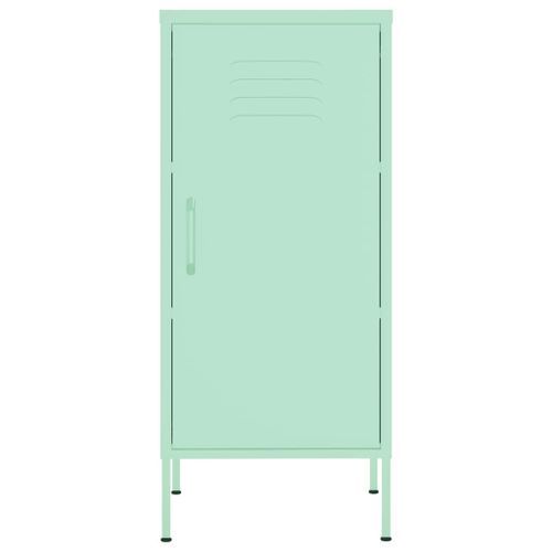 Armoire de rangement Vert menthe 42,5x35x101,5 cm Acier - Photo n°3; ?>