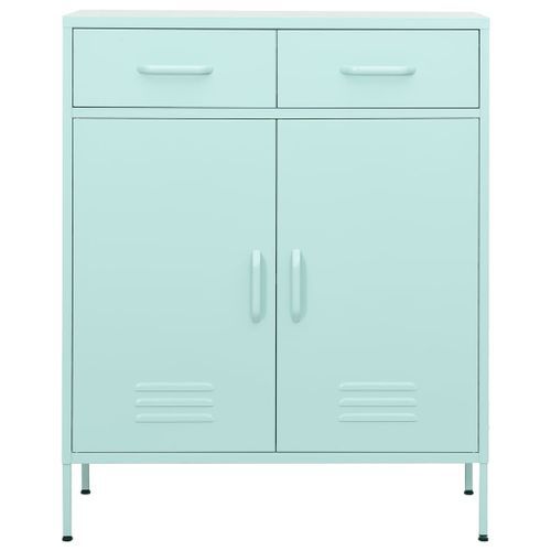 Armoire de rangement Vert menthe 80x35x101,5 cm Acier 4 - Photo n°2; ?>