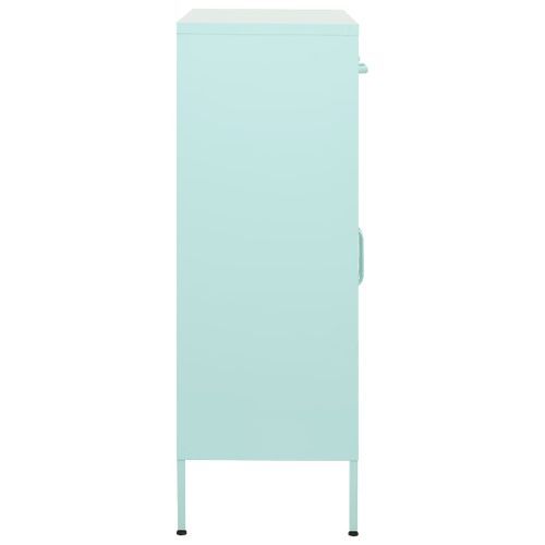 Armoire de rangement Vert menthe 80x35x101,5 cm Acier 4 - Photo n°3; ?>