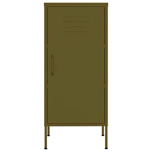 Armoire de rangement Vert olive 42,5x35x101,5 cm Acier 2 - Photo n°3; ?>