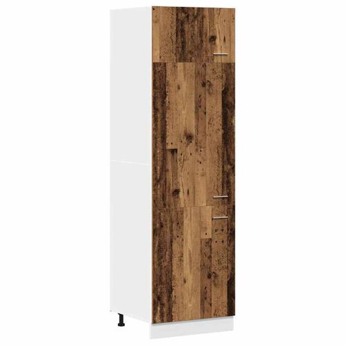 Armoire de réfrigérateur vieux bois 60x57x207cm bois ingénierie - Photo n°2; ?>